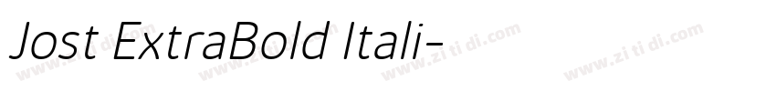 Jost ExtraBold Itali字体转换